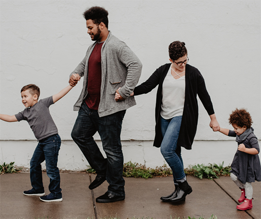 Family walking